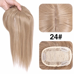 Colore originale 24#: topper liscio tenuto in mano con dettagli della sommità e del rovescio