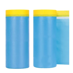 Imagen ilustrativa de la opción azul con dos rollos de film azul y cinta amarilla; la opción azul seleccionada incluye 1 rollo de 55 cm × 16 m.