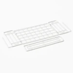 White wire basket folded flat with its side panels and support arms laid around the grid base