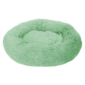 Couchage rond vert menthe à poils longs sur l’image de la variante