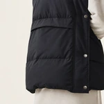 Chaleco acolchado de mujer – Marfil y negro