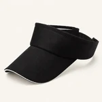 Black visor in a three-quarter front view on ivory.