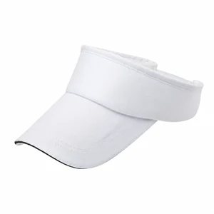 White MC open-top visor variant with a curved brim.