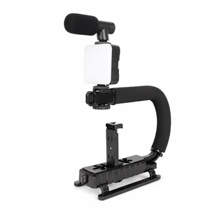 U-förmiges Smartphone-Video-Rig mit LED-Licht