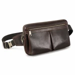 Red coffee Contact's MB320 waist bag with attached strap, shown at an angle on white