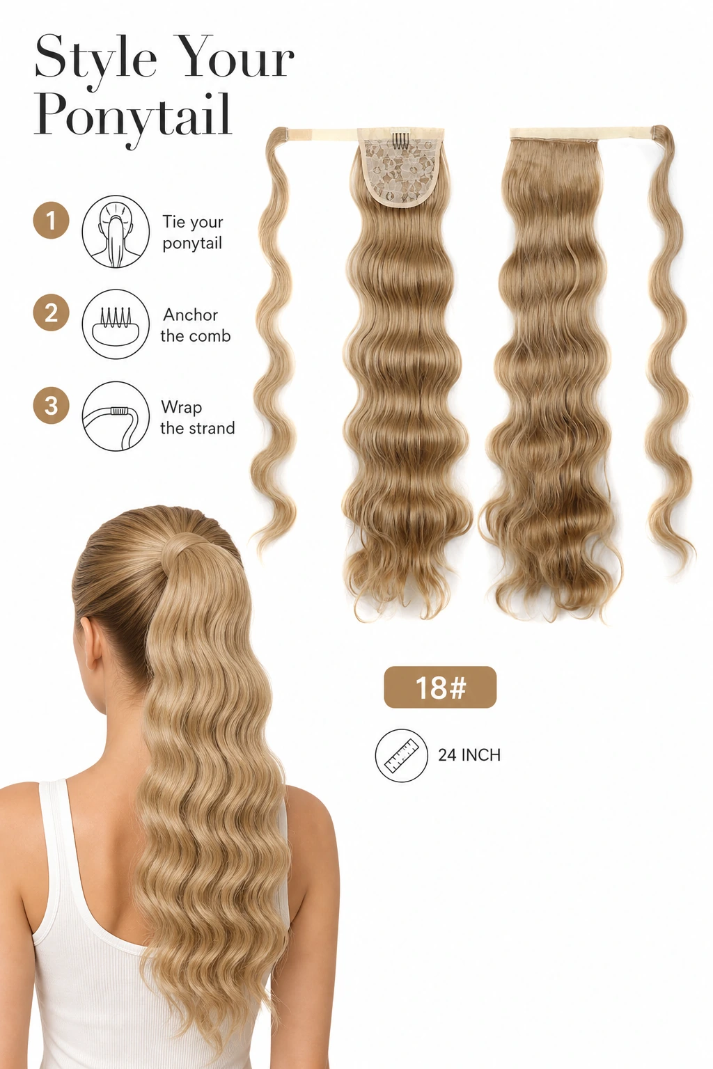 Tres pasos: recoger el cabello, anclar el peine y envolver el mechón