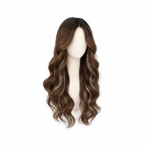 Peluca sintética ondulada lace front 7JHHWIGS, 61 cm