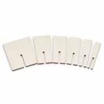Six wooden bow-making boards in different widths