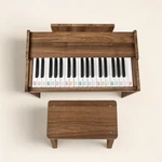 Piano digital de madera de 37 teclas con taburete