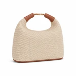 Bolsa hobo de meia-lua com trama