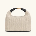 Bolsa hobo de meia-lua com trama
