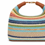 Bolsa hobo de meia-lua com trama