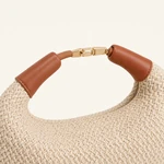 Bolsa hobo de meia-lua com trama
