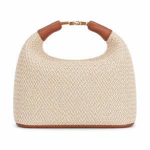 Bolsa hobo de meia-lua com trama